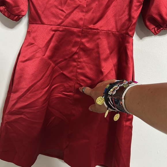 The Autumn Adeigbo Clarette Deep Red Goth Witchy Mesh Corset Dark Academia 4 - Picture 15 of 16